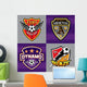 Soccer club emblem patches Wall Mural
