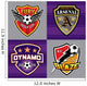 Soccer club emblem patches Wall Mural