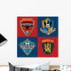 Soccer club emblem patches Wall Mural