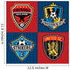 Soccer club emblem patches Wall Mural