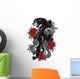 Panther snake roses tattoo graphic Wall Decal
