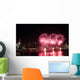Fireworks over Hudson River Wall Mural