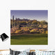 Beautiful desert tee shot golf course - image cross processed Wall Mural