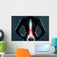 The lumbar spine is highlighted by red colour Wall Mural