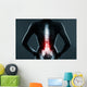 The lumbar spine is highlighted by red colour Wall Mural