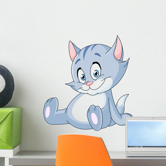 Sitting kitten Wall Mural