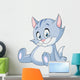 Sitting kitten Wall Mural