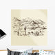 Wild West Hand Drawn Wall Decal