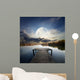 Pier under moon Wall Mural