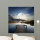 Pier under moon Wall Mural