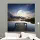 Pier under moon Wall Mural