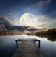 Pier Under Moon Wall Decal