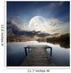 Pier under moon Wall Mural