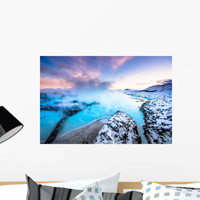 The Famous Blue Lagoon Near Reykjavik, Iceland Wall Decal shown on a wall
