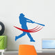 Vector baseball player Wall Decal