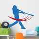 Vector baseball player Wall Decal