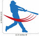 Vector baseball player Wall Decal