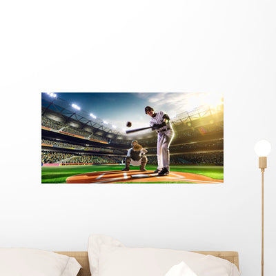 Professional Baseball Players On Grand Arena Wall Decal 2 shown on a wall