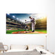 Professional baseball players on  grand arena Wall Mural