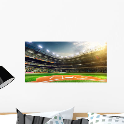 Professional Baseball Grand Arena Wall Decal shown on a wall