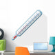 Thermometer flat icon with long shadow on white Wall Decal