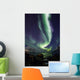 Aurora Borealis reflected between fjords in Tromso Wall Mural