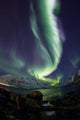 Aurora Borealis Reflected Between Fjords In Tromso Wall Decal