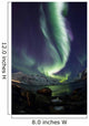 Aurora Borealis reflected between fjords in Tromso Wall Mural