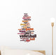 Volleyball word cloud Wall Decal