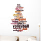 Volleyball word cloud Wall Decal