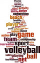 Volleyball Word Cloud Wall Decal 2