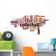 Volleyball word cloud Wall Decal