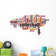 Volleyball word cloud Wall Decal