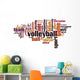 Volleyball word cloud Wall Decal