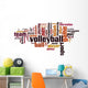 Volleyball word cloud Wall Decal