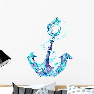 Anchor Wall Decal shown on a wall
