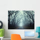 Mysterious autumn forest in fog Wall Mural