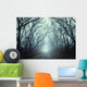Mysterious autumn forest in fog Wall Mural