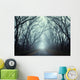 Mysterious autumn forest in fog Wall Mural