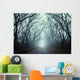 Mysterious autumn forest in fog Wall Mural