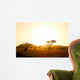 Sunrise on african savannah Wall Mural