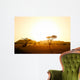 Sunrise on african savannah Wall Mural