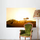Sunrise on african savannah Wall Mural