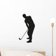 Golf Player Silhouette Wall Decal