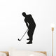 Golf Player Silhouette Wall Decal
