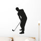 Golf Player Silhouette Wall Decal