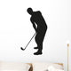 Golf Player Silhouette Wall Decal