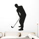 Golf Player Silhouette Wall Decal