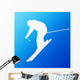 Downhill skier. Vector silhouette Wall Mural