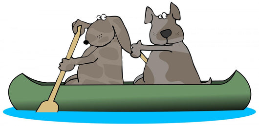 Two Dogs In A Canoe Wall Decal
